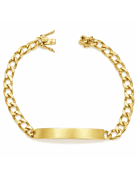 Esclava para caballero eslabón Barbado - Oro Amarillo 18k