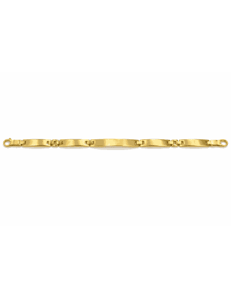 Esclava para caballero Chapas Grabables - Oro Amarillo 18k