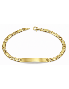 Esclava para caballero eslabón 1x1 - Oro Amarillo 18k