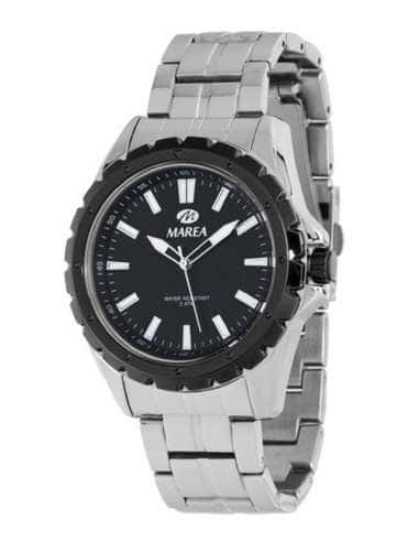 Reloj para Hombre Marea con Correa Metálica en Acero y Esfera Negra Elegante - Marea B54057/1