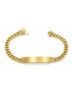 Esclava para caballero eslabón Barbado - Oro Amarillo 18k