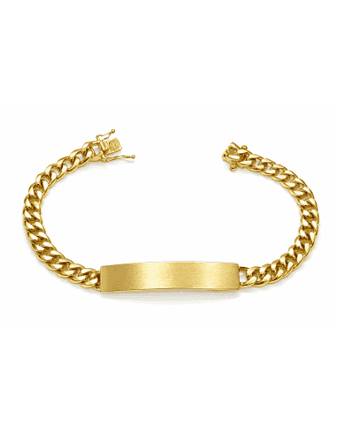 Esclava para caballero eslabón Barbado - Oro Amarillo 18k