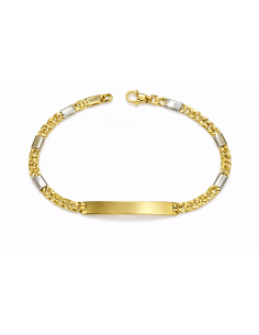 Esclava para caballero Bicolor - Oro Amarillo y Blanco 18k