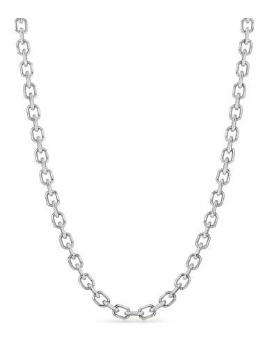 Cadena de Plata Tipo Eslabón forzado – Plata de Ley 925