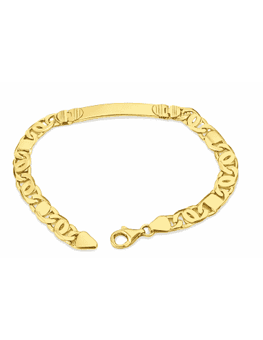 Esclava para caballero con eslabon Ojo de Perdiz - Oro amarillo 18K