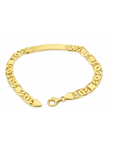 Esclava para caballero con eslabon Ojo de Perdiz - Oro amarillo 18K