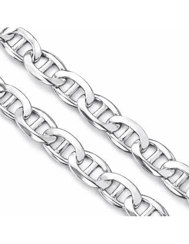 Cadena de Plata Tipo Ancla Plana con Cierre Asa – Plata de Ley