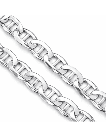 Cadena de Plata Tipo Ancla Plana con Cierre Asa – Plata de Ley