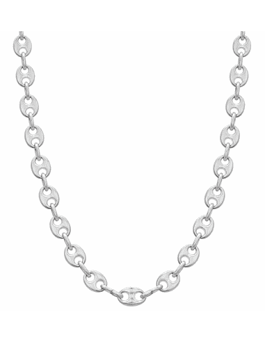 Cadena de Plata tipo Calabrote con Cierre Mosquetón – Plata de Ley