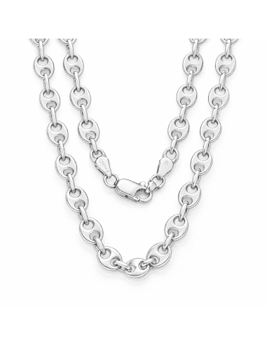 Cadena de Plata tipo Calabrote con Cierre Mosquetón – Plata de Ley