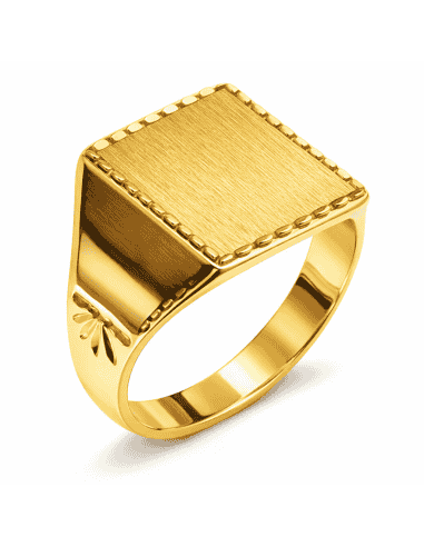 Sello Cuadrado para Caballero - Oro Amarillo 18k