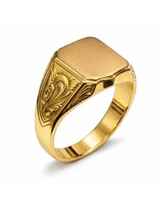 Sello Cuadrado para Caballero - Oro Amarillo 18K