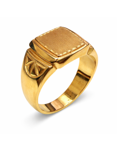 Sello Cuadrado para Caballero - Oro Amarillo 18K