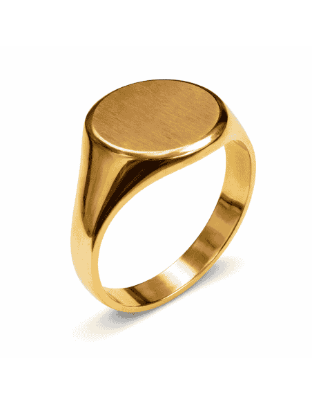 Sello Oval  para Caballero – Oro Amarillo 18k