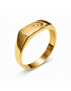 Sello Rectangular para Caballero – Oro Amarillo 18k