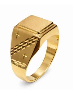 Sello de Oro para caballero Hueco- Oro Amarillo 18k