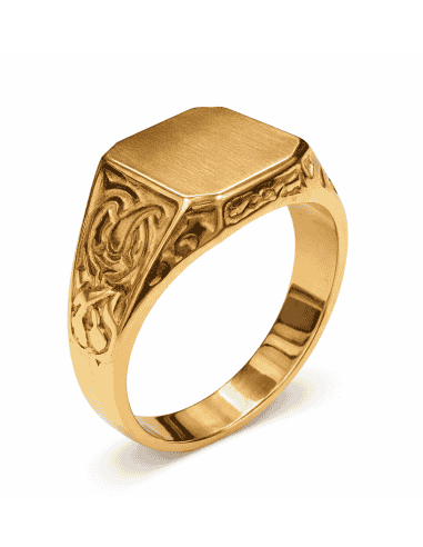 Sello de Oro para caballero Hueco- Oro Amarillo 18k