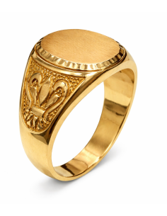 Sello de Oro para caballero Hueco- Oro Amarillo 18k