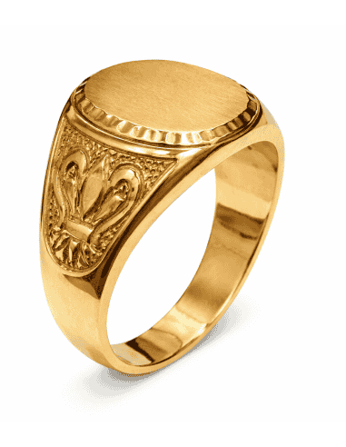 Sello de Oro para caballero Hueco- Oro Amarillo 18k