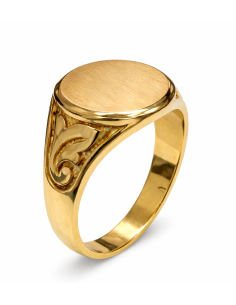 Sello de Oro para caballero Hueco- Oro Amarillo 18k
