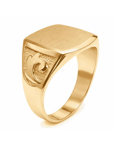 Sello Cuadrado para Caballero - Oro amarillo 18K