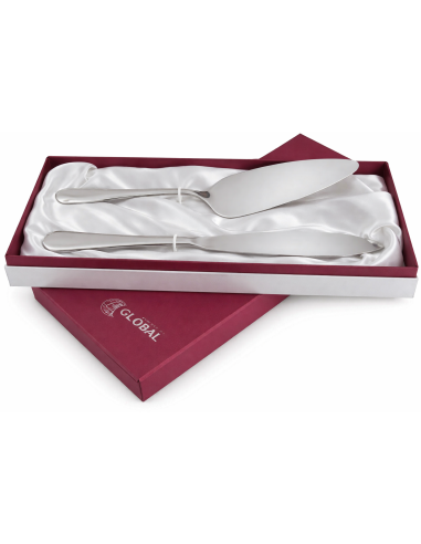 Estuche Cuchillo y Pala para Tarta de Acero (Personalizable)  – GA4023