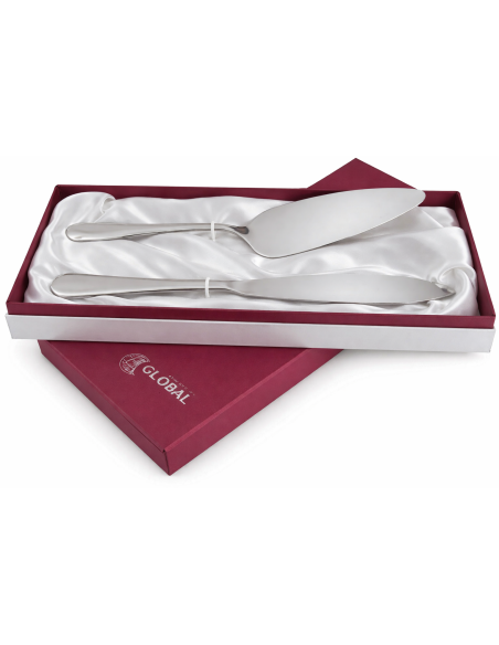 Estuche Cuchillo y Pala para Tarta de Acero (Personalizable)  – GA4023