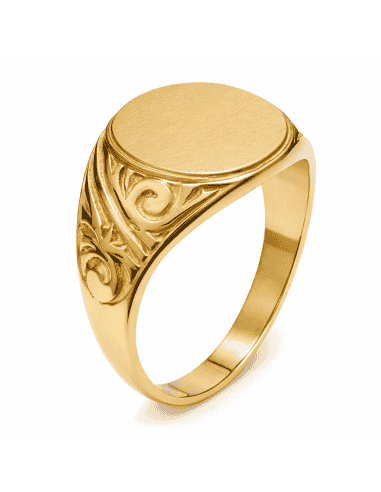 Sello de Oro para caballero Hueco- Oro Amarillo 18k