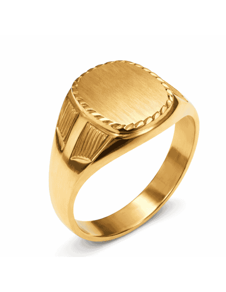 Sello de Oro para caballero Hueco- Oro Amarillo 18k