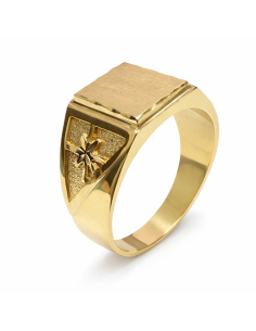 Sello Cuadrado para Caballero Hueco - Oro amarillo 18K