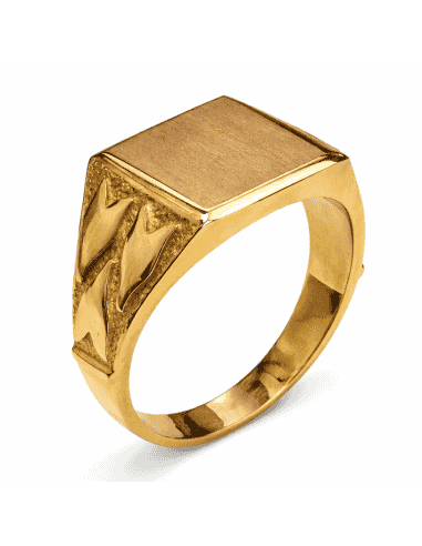 Sello Cuadrado para Caballero - Oro Amarillo 18K