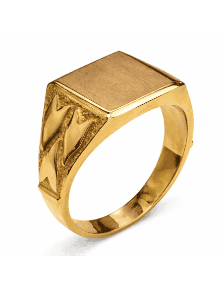 Sello Cuadrado para Caballero - Oro Amarillo 18K