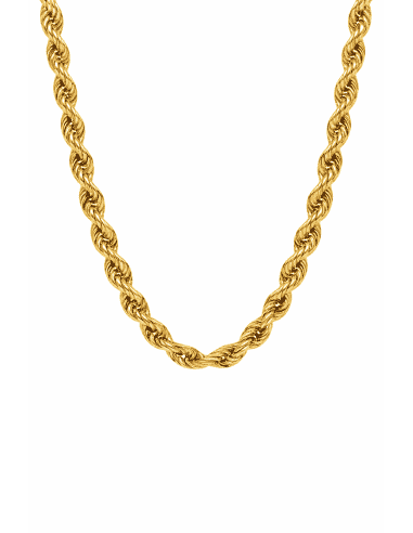 Cadena de Oro trenzada o Cordón Salomónico Unisex  - Oro Amarillo 18K