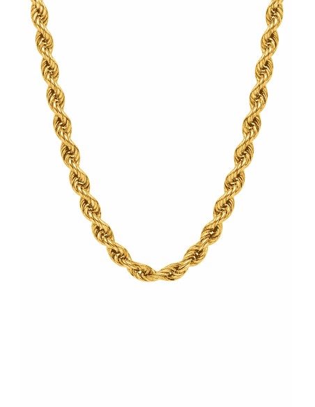 Cadena de Oro trenzada o Cordón Salomónico Unisex  - Oro Amarillo 18K