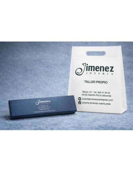 Pulsera Oro 18K Bicolor con Placa Grabable – Elegante y Personalizable