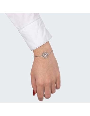 Pulsera para Mujer de Acero Arbol de la Vida - Lotus