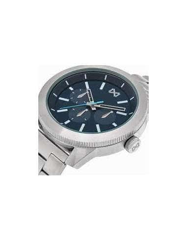 Reloj para Hombre Cronógrafo en Acero Plateado con Esfera Azul - Mark Maddox HM0101-37