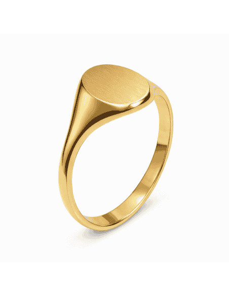 Sello de Oro Cadete Ovalado - Oro Amarillo 18k