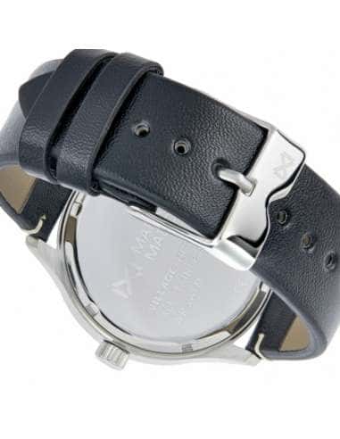 Reloj para Hombre Multifunción con Esfera Marrón y Correa de Piel Negra - Mark Maddox HC7100-47