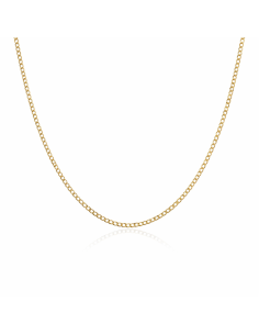 Cadena de Eslabón barbada fina – Oro Amarillo 9K