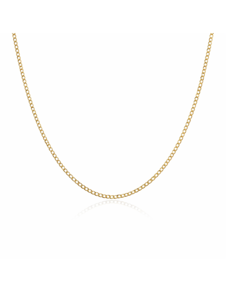 Cadena de Eslabón barbada fina – Oro Amarillo 9K