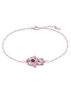 Pulsera para Mujer de Plata Rosé Mano de Fatima - Lotus LP1989-2/5
