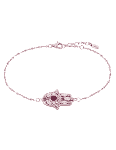 Pulsera para Mujer de Plata Rosé Mano de Fatima - Lotus LP1989-2/5