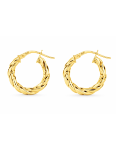 Pendientes Aro Trenzado de 11.5 mm Diametro – Oro...