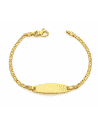 Pulsera Esclava infantil con cadena de ojo de Perdiz - Oro Amarillo 18K