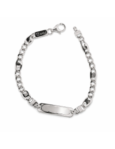 Pulsera Esclava Infantil 3x1- Oro Blanco 18K