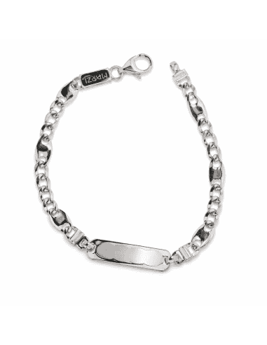 Pulsera Esclava Infantil 3x1- Oro Blanco 18K