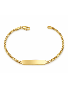 Pulsera Esclava Infantil cadena de rolo - Oro Amarillo 18K