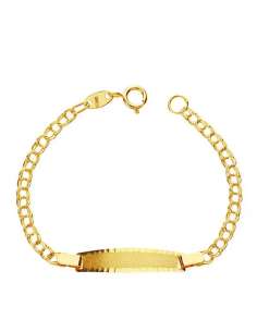 Pulsera Esclava infantil cadena milanesa infantil - Oro Amarillo 18K
