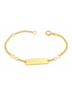 Pulsera Esclava infantil infinitos - Oro Amarillo 18K